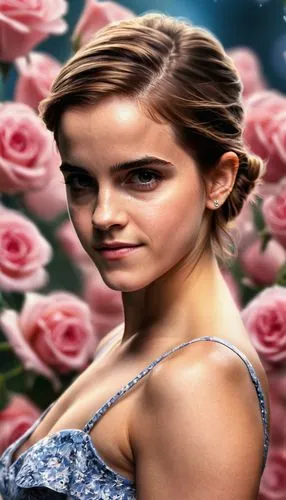 rose png,liesel,girl in flowers,flower background,portrait background,princess sofia,Photography,General,Commercial