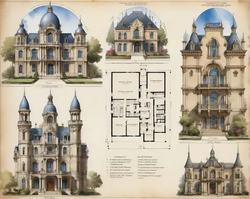 driehaus,fairy tale castle,neogothic,castelul peles,persian architecture,castellated,islamic architectural,castlelike,architectural style,edifices,victoriana,garden elevation,architect plan,iranian architecture,chateau,castle of the corvin,chortens,western architecture,victorian house,chateaux,Unique,Design,Blueprint