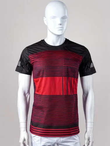 One short sleeve display Imagen AI,isolated t-shirt,bicycle jersey,sports jersey,cool remeras,polo shirt,premium shirt,long-sleeved t-shirt,central stripe,print on t-shirt,t-shirt printing,pin stripe,