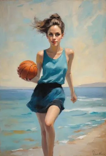 touch football (american),little girl in wind,touch football,running back,little girl running,female runner,sports girl,football player,oil painting,beach sports,woman playing,young woman,carol m highsmith,carol colman,girl walking away,playing football,oil painting on canvas,girl with a wheel,woman walking,girl in a long,Digital Art,Impressionism