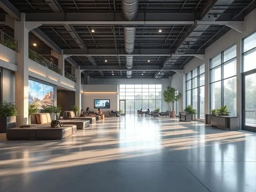 lobby,concourse,penthouses,daylighting,the airport terminal,lofts,foyer,hotel lobby,atriums,modern office,3d rendering,factory hall,bridgepoint,contemporary decor,modern decor,aeroport,renderings,loft,entrance hall,pedway,Photography,General,Realistic