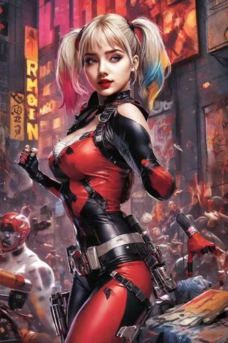 harley quinn,harley,bulletgirl,resistants,domino,tsuneo