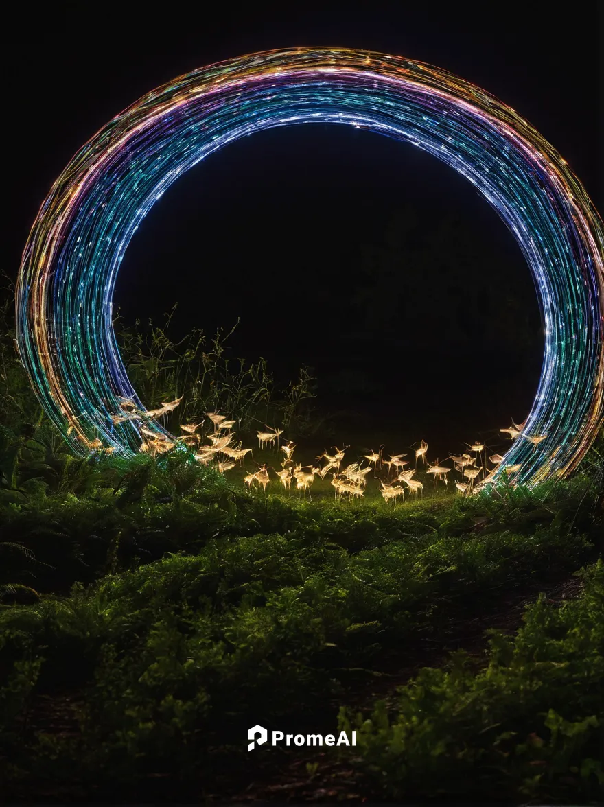 Exploring the mesmerizing world of nature through captivating wildlife photography.,luminous garland,light art,light graffiti,light painting,lightpainting,light paint,colorful spiral,fiber optic light