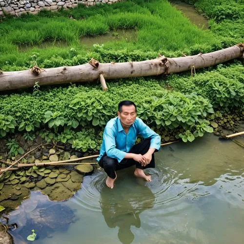 rice cultivation,fishpond,hyang garden,ciliwung,mirik,water spring,Photography,General,Realistic