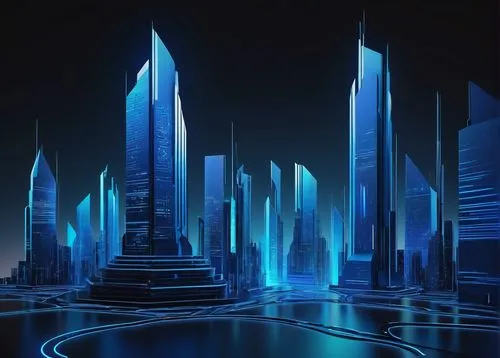 cybercity,futuristic landscape,futuristic architecture,cyberport,cybertown,tron,metropolis,art deco background,monoliths,skyscrapers,cityscape,cyberia,city skyline,3d background,capcities,fantasy city,coruscant,cyberworld,ctbuh,areopolis,Illustration,Retro,Retro 07