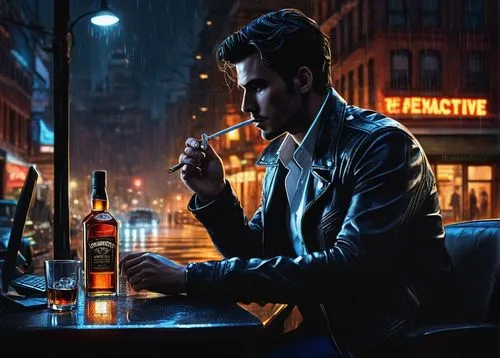 soir,jaggar,zacapa,noir,peregrini,rain bar,nightcaps,sandeman,cointreau,nightlife,frankmusik,negroni,neon coffee,bombay,deckard,cocktail,jagermeister,atrak,reposado,dojima,Illustration,Black and White,Black and White 31