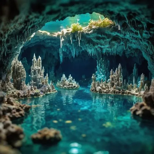 cave on the water,blue cave,blue caves,the blue caves,underground lake,underwater landscape,underwater oasis,cenote,sea cave,karst landscape,teal blue asia,underwater background,underwater playground,diamond lagoon,sea caves,karst area,stalactite,cave tour,cave,emerald sea,Unique,3D,Panoramic