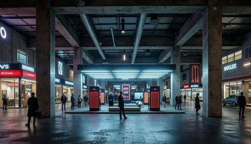 pasila,alexanderplatz,termini,kamppi,metropolia,friedrichstrasse,arndale,train station passage,metro station,bus station,potsdamer platz,underground car park,hauptbahnhof,kista,metrowerks,subway station,slussen,nordbahnhof,trainshed,eastgate