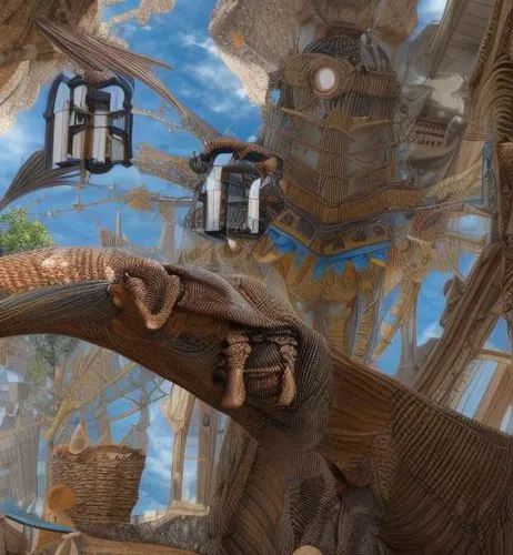 tree house,elves flight,treehouse,tree house hotel,hanging houses,3d fantasy,crooked house,monkey island,wood elf,escher village,fantasy world,galleon ship,hanging elves,bird house,birdhouses,world digital painting,fantasy art,rapunzel,oktoberfest background,fantasy landscape,Realistic,Foods,None