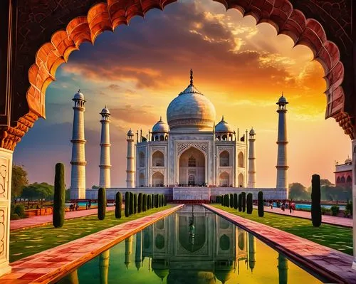 taj mahal sunset,tajmahal,taj mahal india,agra,shahjahan,india,taj,inde,indien,dehli,indias,shahi mosque,indienne,indiamen,bikaner,taj machal,maharajah,maharajas,new delhi,delhi,Conceptual Art,Fantasy,Fantasy 28