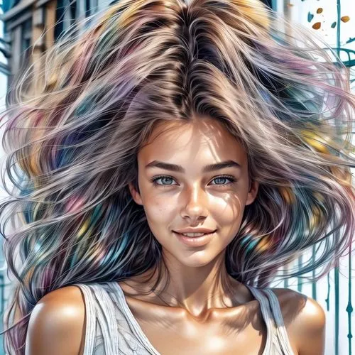 boho art,digital art,boho art style,girl drawing,world digital painting,girl portrait,digital painting,digital artwork,colorizing,burning hair,bohemian art,little girl in wind,photo painting,colorful background,digiart,fantasy portrait,digital drawing,color pencil,hairaton,mystical portrait of a girl