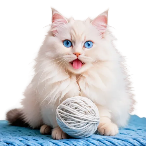 ball of yarn,himalayan persian,cat with blue eyes,blue eyes cat,cat on a blue background,ragdoll,cute cat,yarn balls,birman,heterochromatin,yarn,doll cat,white cat,fluffernutter,snowbell,kittenish,cats angora,whiskas,bleustein,knitter,Photography,Fashion Photography,Fashion Photography 10