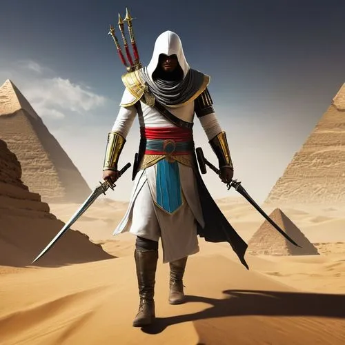 mesinai,assassin,jarba,akhnaten,desert background,semidesert,Conceptual Art,Sci-Fi,Sci-Fi 25