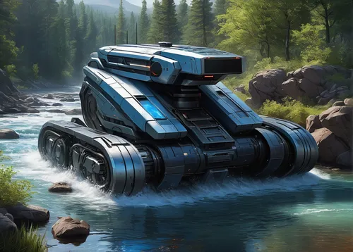 tank ship,deep-submergence rescue vehicle,atv,mining excavator,active tank,swimming machine,semi-submersible,submersible,futuristic landscape,natrix natrix,bolt-004,excavator,buoyancy compensator,aquanaut,landing craft mechanized,water police,war machine,all-terrain vehicle,terrapin,new vehicle,Conceptual Art,Daily,Daily 01