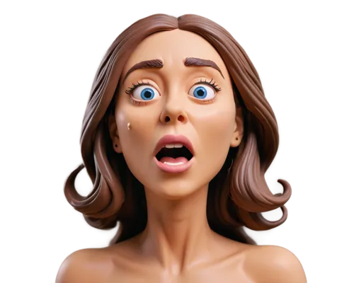 amination,scared woman,astonishment,woman face,telegram icon,derivable,caricature,woman's face,dollmaker,tiktok icon,premenstrual,woman sculpture,3d model,bruxism,jesus figure,membranacea,fbx,angioedema,wooden figure,caricatured,Unique,3D,Clay