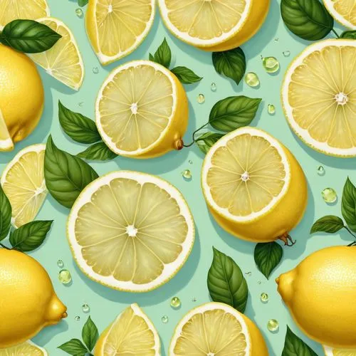 lemon background,lemon wallpaper,lemon pattern,lemon slices,lemons,slice of lemon,Illustration,Abstract Fantasy,Abstract Fantasy 11