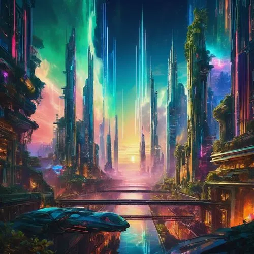 fantasy landscape,futuristic landscape,fantasy city,cityscape,fantasy world,colorful city,dream world,3d fantasy,world digital painting,fairy world,fantasy picture,fantasia,metropolis,aurora village,ancient city,vast,alien world,fantasy art,aurora,utopian,Conceptual Art,Fantasy,Fantasy 05