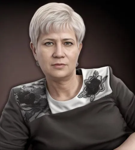 an elderly woman with grey hair wearing a black top,bokova,sukmawati,salonga,azalina,soekarnoputri,magalona,Common,Common,Natural