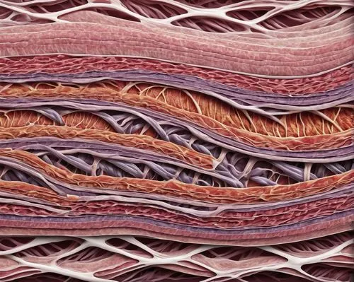 Skeletal muscle, anatomy illustration, detailed structure, fibers bundle, myofibrils, sarcomeres, Z-disks, M-lines, A-bands, I-bands, mitochondria, sarcoplasmic reticulum, t-tubules, transverse tubule