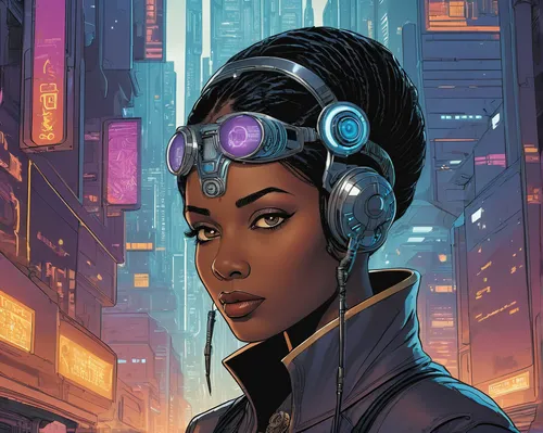 cyberpunk,cyborg,rosa ' amber cover,maria bayo,sci fiction illustration,head woman,echo,futuristic,tiana,nova,dystopian,nico,cg artwork,metropolis,dystopia,symetra,cybernetics,catwoman,valerian,jaya,Illustration,American Style,American Style 12