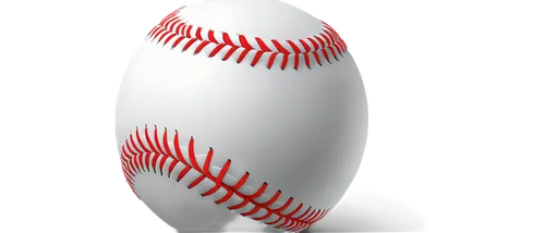 Softball, white ball with red stitches, slight shadow, glossy surface, transparent background, solo object, center composition, soft focus, natural lighting, PNG format, isolated object.,baseball equi