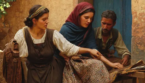 Craft a heartwarming scene where Nadine Jansen helps a struggling community.,basket weaver,basket maker,shoemaking,children studying,hatmaking,shoemaker,turkish culture,brick-making,i̇mam bayıldı,pedd