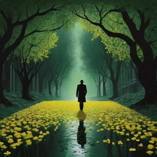 yellow rose background,yellow background,yellow garden,man silhouette,lemon background,silhouette of man,Conceptual Art,Sci-Fi,Sci-Fi 06