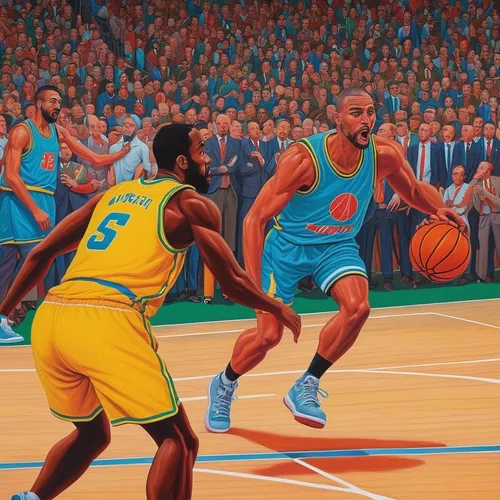 Exciting sports news: Historic basketball game ends in a nail-biting finish,game illustration,oil on canvas,grizzlies,the game,goats,young goats,michael jordan,detail shot,kobe,oil painting on canvas,