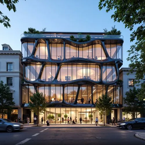 glass facade,glass building,glass facades,french building,bureaux,architectes,blavatnik,pleyel,gallimard,samaritaine,contemporaine,haussman,architekten,philharmonique,haussmann,bankverein,casa fuster hotel,ludwig erhard haus,corinthia,grand hotel europe