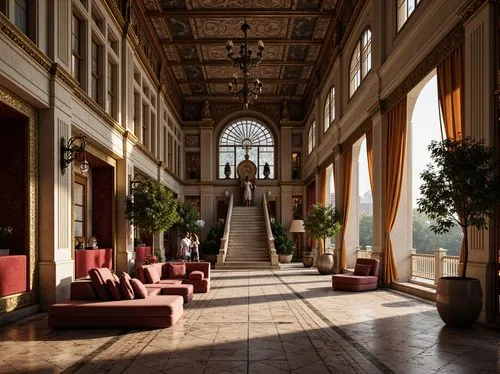 nemacolin,villa cortine palace,amanresorts,philbrook,gleneagles hotel,biltmore,royal interior,cliveden,villa d'este,hallway,lobby,foyer,rosecliff,certosa di pavia,ritzau,sapienza,entrance hall,hotel hall,grand hotel europe,colonnades