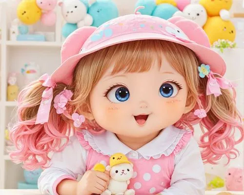 pamyu,cute cartoon character,kpp,monchhichi,cute cartoon image,cute baby,Illustration,Japanese style,Japanese Style 01