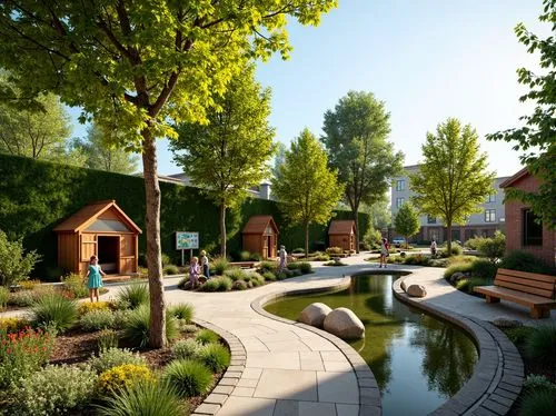 netherwood,3d rendering,urban park,nature garden,render,ecovillage,ecovillages,landscaped,3d rendered,3d render,aurora village,landscape design sydney,streamwood,alpine village,ecopark,townsquare,rendered,start garden,bungalows,riverwood