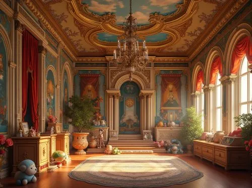 royal interior,mirogoj,ornate room,peterhof palace,orangerie,tsarskoye,entrance hall,children's interior,orangery,moritzburg palace,victorian room,villa balbianello,hermitage,mikhailovsky,dunrobin castle,dolmabahce,residenz,cliveden,hall,villa cortine palace,Photography,General,Realistic