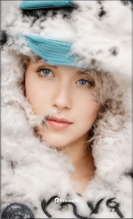 girl wearing hat,white fur hat,suit of the snow maiden,ice princess,image editing,fur coat,the hat-female,winter hat,fur clothing,the snow queen,mystical portrait of a girl,hat womens,eskimo,young gir