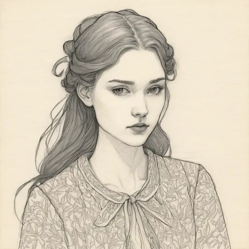 portrait of a girl,victorian lady,vintage drawing,girl portrait,young woman,girl drawing,sepia,mystical portrait of a girl,eglantine,young lady,young girl,jane austen,vintage girl,pencil and paper,graphite,rose drawing,fantasy portrait,romantic portrait,vintage woman,gothic portrait,Illustration,Black and White,Black and White 02