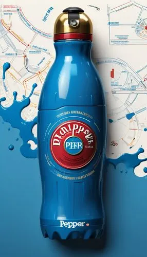 a blue drink bottle with water in it sitting on a map,pepsu,pepsis,pepsico,lysippos,sipovo,sippio,Unique,Design,Infographics