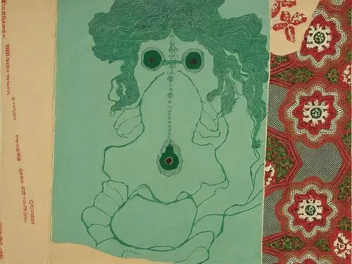 greenman,grasset,kitchen towel,endpapers,christmas sack,ganesha,balayogi,octopus,handkerchief,christmas pattern,ganesh,crocodile woman,christmas paper,vintage christmas card,horton,riso,mccay,head kerchief,cephalopod,cthulhu,Art,Artistic Painting,Artistic Painting 07