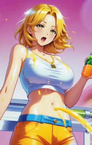 songkran,citrus,orangina,vitamin c,water fight,michiru,fanta,sena,summer background,sports girl,yang,mirinda,sunohara,bataga,mari,fresh orange juice,kke,gyaru,nami,candy island girl,Illustration,Japanese style,Japanese Style 03