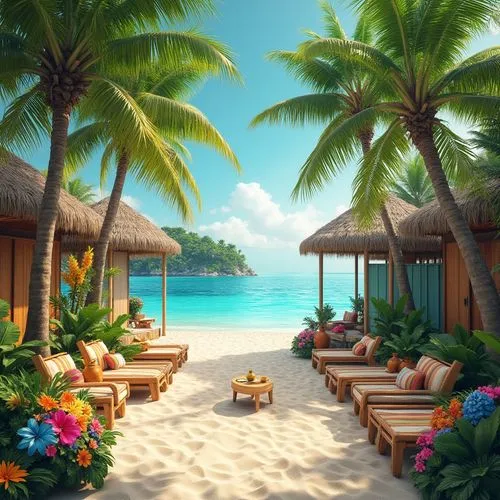 tropical beach,caribbean beach,dream beach,tropical island,beach landscape,paradise beach,beautiful beach,beach scenery,beach resort,caribbean,beautiful beaches,umbrella beach,the caribbean,beachfront,tropics,tahiti,tropical sea,3d background,summer background,tropical house,Photography,General,Realistic