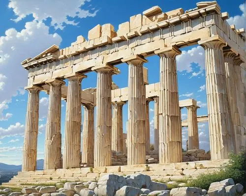 the parthenon,parthenon,greek temple,acropolis,erechtheion,akropolis,hellas,erechtheus,herakleion,hellenic,caesonia,temple of poseidon,athenian,panathenaic,athens,athen,laodicea,doric columns,panathenian,atenas,Illustration,Realistic Fantasy,Realistic Fantasy 27