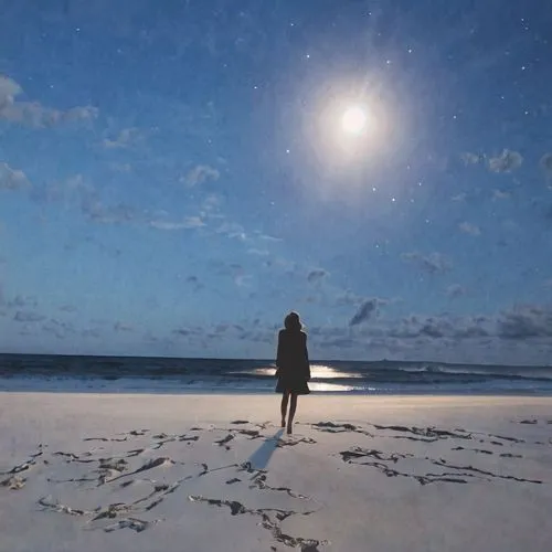 footprints in the sand,walk on the beach,moon and star background,moonwalked,analemma,moondance,Photography,Documentary Photography,Documentary Photography 03