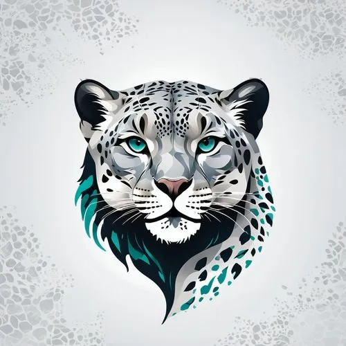 Snow leopard vector pattern, minimalist style with is granit.ai,white tiger,snow leopard,blue tiger,panthera,lion white,jaguar,mohan,tigr,tigon,diamond zebra,white bengal tiger,snep,siberian tiger,tea