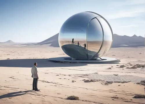 Set the scene with Nick Manning in a futuristic, dystopian world, facing a dangerous mission.,futuristic landscape,futuristic architecture,parabolic mirror,sky space concept,mirror house,futuristic ar