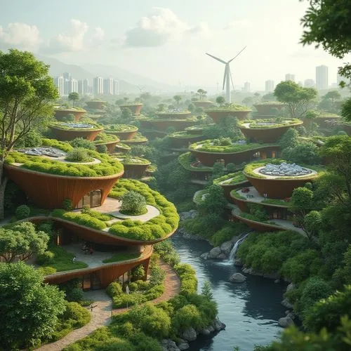 ecotopia,terraformed,futuristic landscape,ecovillages,futuristic architecture,arcology,ecovillage,asian architecture,yavin,terraforming,hezhou,topia,biopiracy,floating islands,ecoterra,fantasy city,ancient city,ordos,jiangzhou,terraform,Photography,General,Realistic