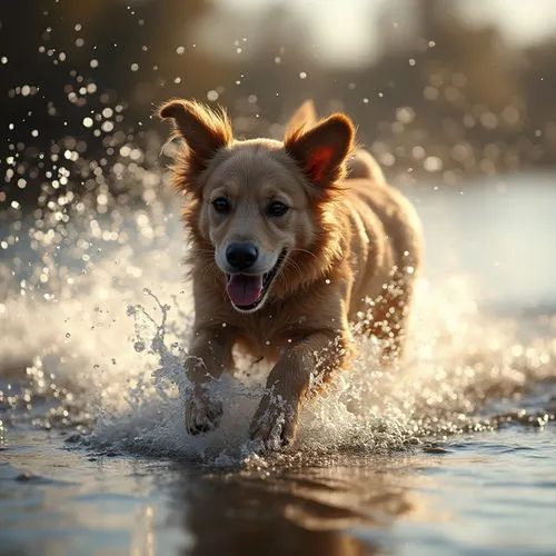 dog in the water,dog running,running dog,retriever,splashing,splaying,Photography,General,Fantasy