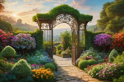 garden door,flower garden,to the garden,summer border,heaven gate,rose arch,gardens,cottage garden,flower border frame,floral border,fantasy landscape,flower border,fantasy picture,english garden,secret garden of venus,the threshold of the house,beautiful garden flowers,garden of eden,nature garden,towards the garden,Conceptual Art,Fantasy,Fantasy 05