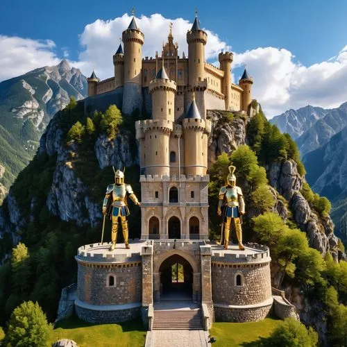 gold castle,fairy tale castle,fairytale castle,neuschwanstein castle,medieval castle,knight's castle,neuschwanstein,bach knights castle,fairy tale castle sigmaringen,peter-pavel's fortress,castle of the corvin,templar castle,castles,castel,castle,castlelike,superfortresses,fortresses,tirith,bavarian swabia,Photography,General,Realistic