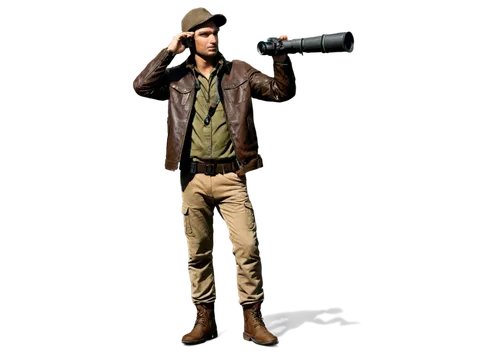 man holding gun and light,spotting scope,png transparent,scout,sniper,binoculars,surveyor,cargo pants,marksman,binocular,chasseur,png image,camera illustration,pubg mascot,shooter,war correspondent,spy,park ranger,megaphone,monocular,Art,Classical Oil Painting,Classical Oil Painting 32