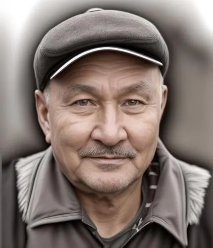 a man is wearing a hat and smiling,luzhkov,kulayev,kyrgyzstani,bozhkov,nazarbaev,basayev,Common,Common,Natural