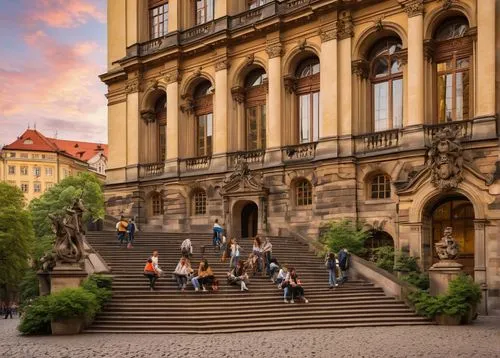 rudolfinum,konzerthaus berlin,konzerthaus,stuttgart,dresden,praha,wiesbaden,würzburg residence,bundesrat,wissenschaftskolleg,kunsthistorisches museum,bamberg,freiburg,brno,prague castle,landesmuseum,leipzig,wurzburg,kurhaus,freiburg im breisgau,Illustration,Retro,Retro 04